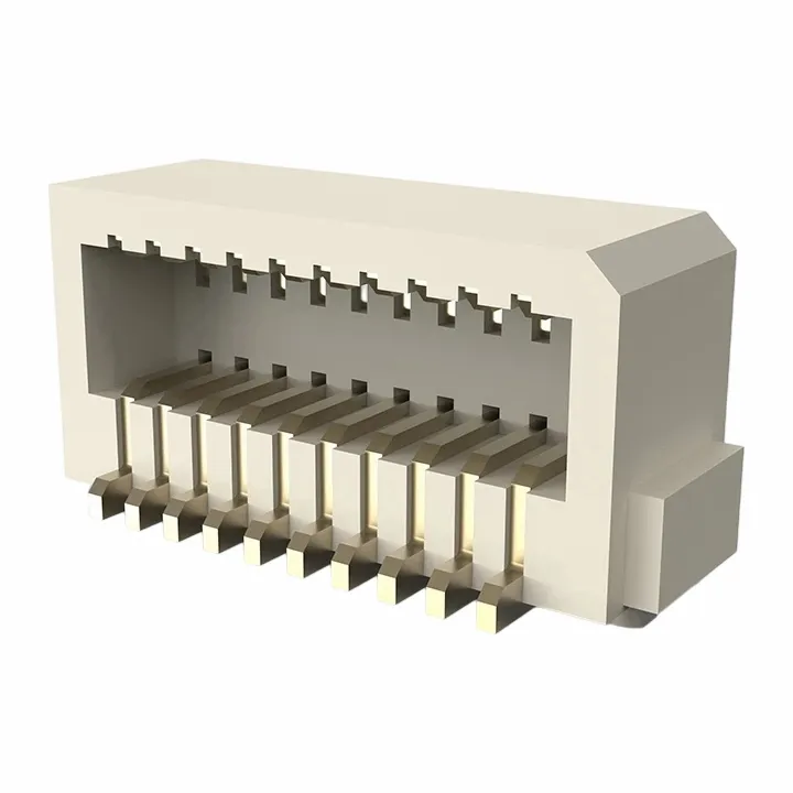 0.8 মিমি মহিলা শিরোনাম ডাবল সারি সাইড এন্ট্রি এসএমটি