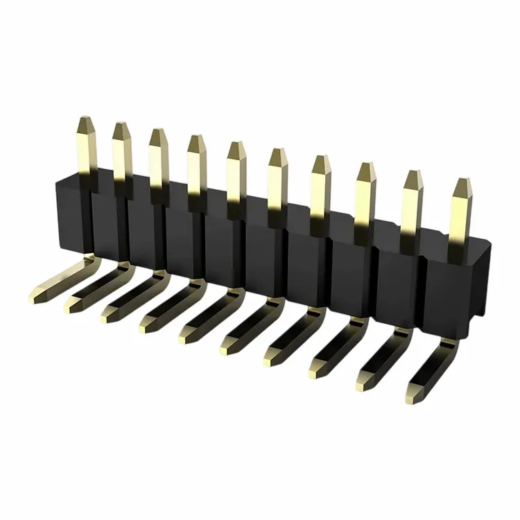 1.0 মিমি পিন শিরোনাম একক সারি ডান কোণ ডিপ