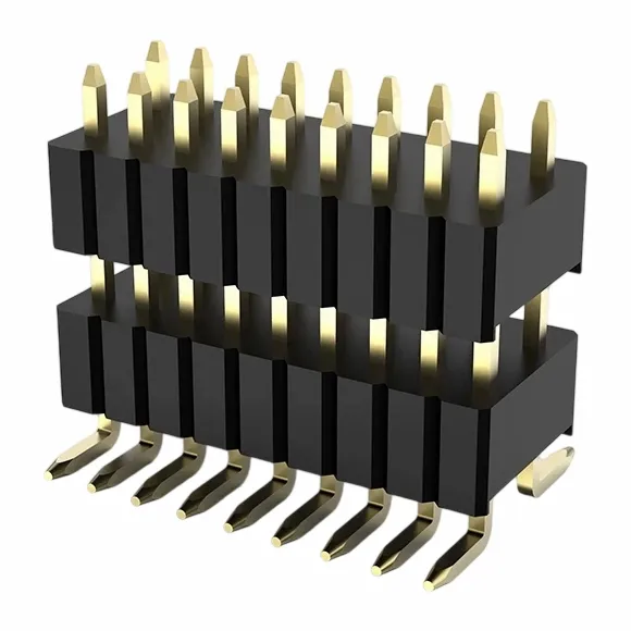 1.27x2.54 মিমি পিন শিরোনাম ডাবল সারি ডাবল প্লাস্টিক এসএমটি