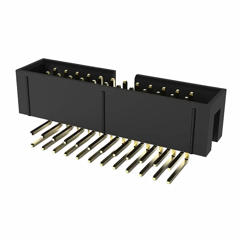 2.54 মিমি বক্স শিরোনাম ডাবল সারি ডান কোণ ডিপ